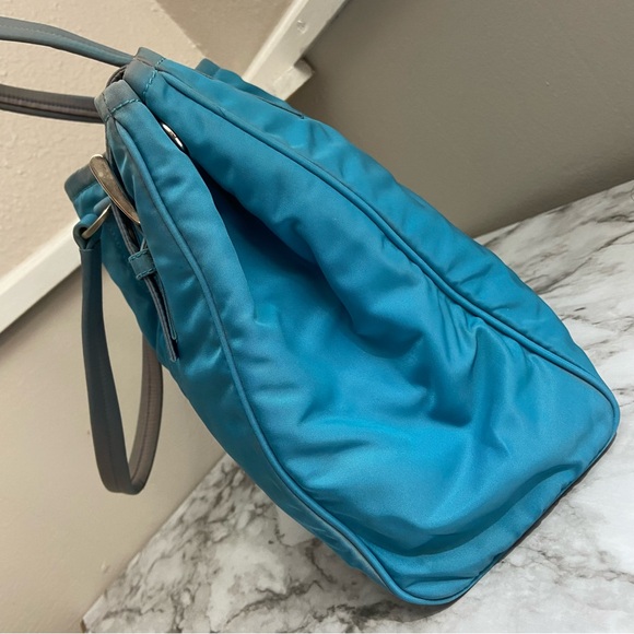 Prada Tessuto Blue Nylon Purse Tote Bag Authentic BR2506 - Picture 8 of 16